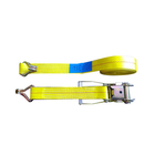 WLL 3335 LBS Polyester Heavy Duty Ratchet Tie Down Straps With Blue / White Label