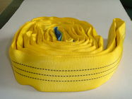 3T High Tenacity Polyester Yellow Soft Round Sling , Cargo Lifting Slings