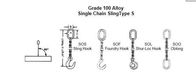 Multi Purpose G100 Lifting Chain Slings , Sling Type Alloy Sling Chain